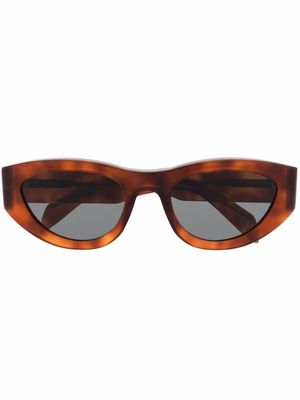 Marni Eyewear lunettes de soleil Marni à monture effet écaille de tortue - Marron