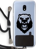 Angry Bear (black): Samsung Galaxy J3 (2017) Transparant Hoesje met koord