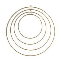 Metalen deco ringen - goud - set van 4