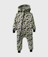 Waterproof Softshell Overall Comfy Camouflage Grey And Green Jumpsuit - thumbnail