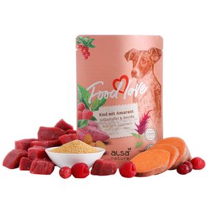 alsa-nature FOODLOVE Rund met amarant, zoete aardappel & bessen,  300 g, Aantal: 120 x 300 g