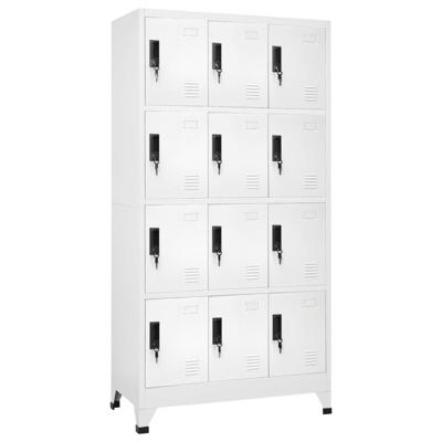 Lockerkast 90x45x180 cm staal wit