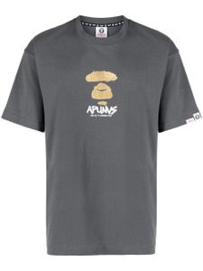 AAPE BY *A BATHING APE® t-shirt en coton à logo imprimé - Gris