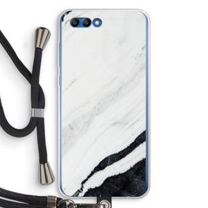 Elegante marmer: Honor 10 Transparant Hoesje met koord