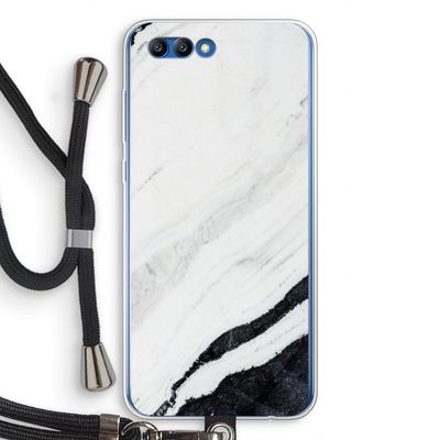 Elegante marmer: Honor 10 Transparant Hoesje met koord