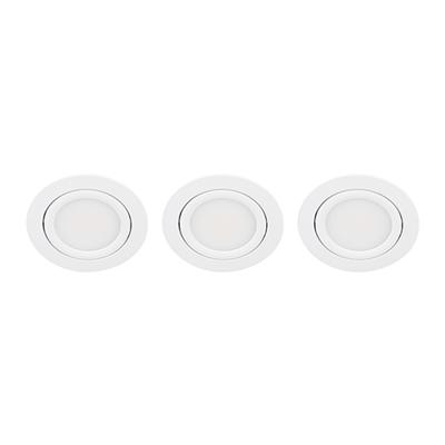 Set 3x Bella Ondiepe LED spot kantelbaar 5Watt rond WIT dimbaar - interne driver