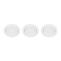 Set 3x Bella Ondiepe LED spot kantelbaar 5Watt rond WIT IP65 dimbaar Set 3x Bella Ondiepe LED spot kantelbaar 5Watt rond WIT IP65 dimbaar