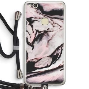 Roze stroom: Huawei Ascend P10 Lite Transparant Hoesje met koord