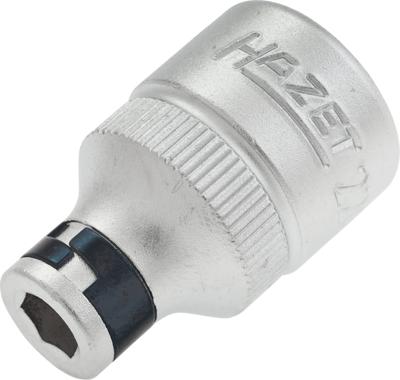 HAZET Adapter 2250-4 · 1/2 inch (12,5 mm) vierkant hol · 1/4 inch (6,3 mm) zeskant hol · Lengte: 35 mm