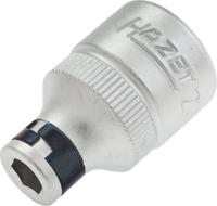 HAZET Adapter 2250-4 · 1/2 inch (12,5 mm) vierkant hol · 1/4 inch (6,3 mm) zeskant hol · Lengte: 35 mm