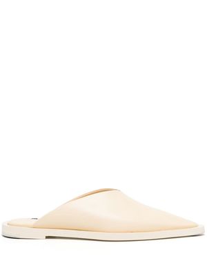 Jil Sander mules en cuir à bout pointu - Tons neutres