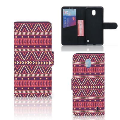 Nokia 1 Plus | Telefoon Hoesje | Aztec Paars
