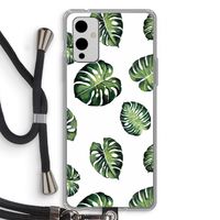 Tropische bladeren: OnePlus 9 Transparant Hoesje met koord Tropische bladeren: OnePlus 9 Transparant Hoesje met koord