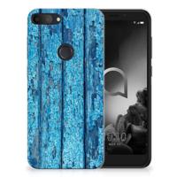 Alcatel 1S (2019) | Bumper Hoesje | Wood Blue