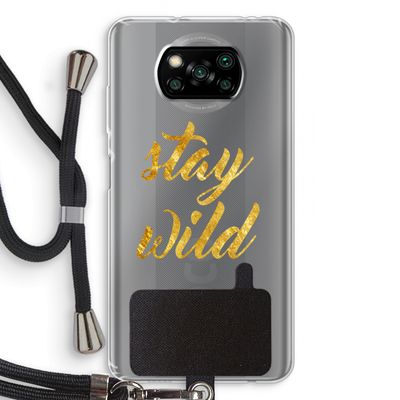 Stay wild: Xiaomi Poco X3 Pro Transparant Hoesje met koord