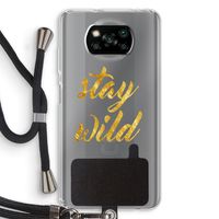 Stay wild: Xiaomi Poco X3 Pro Transparant Hoesje met koord