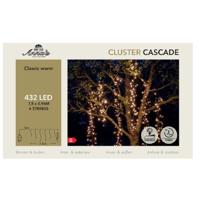 Cascade clusterverlichting - 432 led lampjes - extra warm wit - 750 cm - timer en dimmer - thumbnail