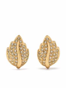 Christian Dior Pre-Owned boucles d'oreilles serties de strass (années 1980)