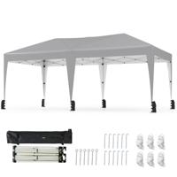 3 x 6 m Pop-up Vouwpaviljoen met Draagtas op Wielen & UV-bescherming 50+ Partytent Grijs