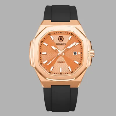 Ditemento Cercario Lazio Horloge Heren Rosé Goud - Maat One Size - Kleur: GoudZwart | Soccerfanshop