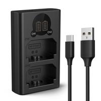 K&F Concept NP-FZ100 dual batterij-oplader met USB-C en display