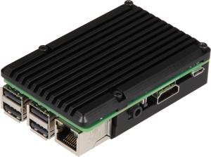 Joy-it ARMOR Case BLOCK SBC-behuizing Geschikt voor serie: Raspberry Pi Incl. passieve koeler Zwart