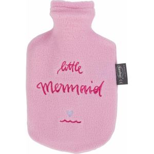 Kruik met badstof hoes met tekst Little Mermaid 0,8 liter   -