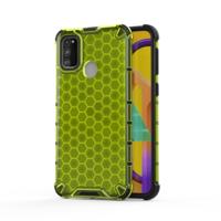 Voor Galaxy M30s shock proof honingraat PC + TPU case (groen)