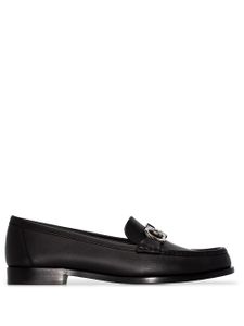 Ferragamo mocassins à plaque Gancini - Noir
