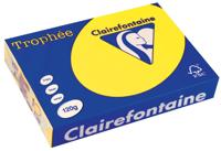 Clairefontaine Trophée Intens, gekleurd papier, A4, 120 g, 250 vel, zonnegeel