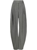 The Attico pantalon de tailleur ample à fines rayures - Gris