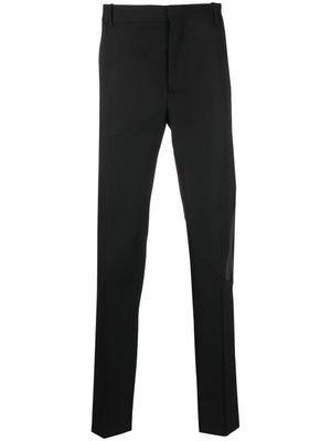 Alexander McQueen pantalon de costume à détails rayés - Noir