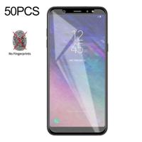 50 stuks non-Full matte Frosted gehard glas film voor Galaxy A6 PLUS (2018) geen retail pakket