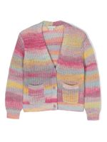 Stella McCartney Kids cardigan Space à rayures - Rose - thumbnail