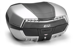 GIVI V58 Maxia 5 Monokey Topkoffer, Topkoffers en zijkoffers voor de moto, fumé reflectoren, mat grijs afwerking