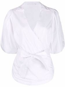 Simkhai blouse drapée à col v - Blanc