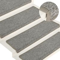 VidaXL Trapmatten 15 st 65x21x4 cm wit en grijs