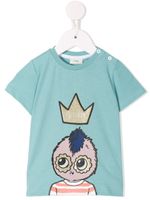 Fendi Kids t-shirt imprimé - Bleu