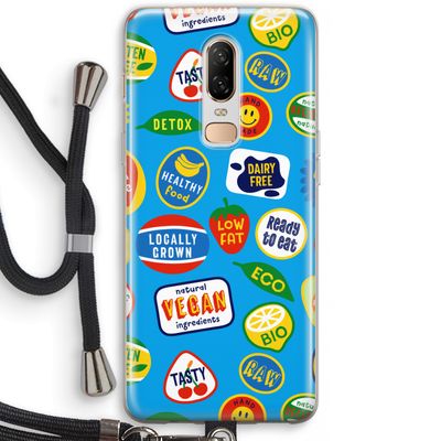 Fruitsticker: OnePlus 6 Transparant Hoesje met koord