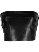 THE ANDAMANE haut bandeau crop en cuir artificiel - Noir