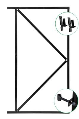 IJzeren deurframe 155x120 cm zwart Tuindeco - Tuindeco