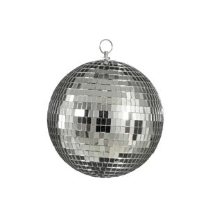 Grote discobal kerstbal - zilver - 20 cm - foam - spiegelbol - kerstversiering