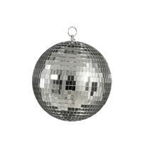 Grote discobal kerstbal - zilver - 20 cm - foam - spiegelbol - kerstversiering - thumbnail