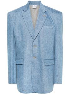 VETEMENTS blazer à simple boutonnage - Bleu