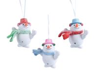 Sneeuwpop plastic l9b5h9.5 cm a3 kerst - Decoris