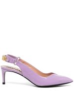 Moschino mules à talon mi-haut - Violet