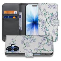 Book Case iPhone 17 Blossom White Met Pasjeshouder TPU Binnenhouder