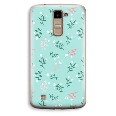 Small white flowers: LG K10 (2016) Transparant Hoesje