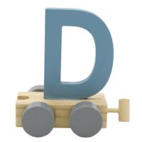 JeP kids houten treinletter D-blauw