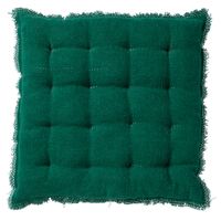 Dutch Decor - BURTO - Stoelkussen 40x40 cm - gewassen katoen - Galapagos Green - groen - thumbnail